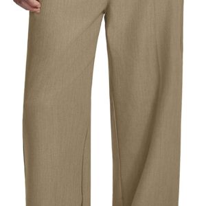 Mens Baggy Dress Pants Old Money Vintage Pleated Wide Leg Pants Summer Casual Slacks Relaxed Fit Trousers