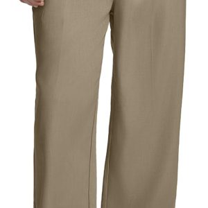 Mens Casual Dress Pants Old Money Pleated Baggy Wide Leg Vintage Relaxed Fit Slacks Work Office Trousers