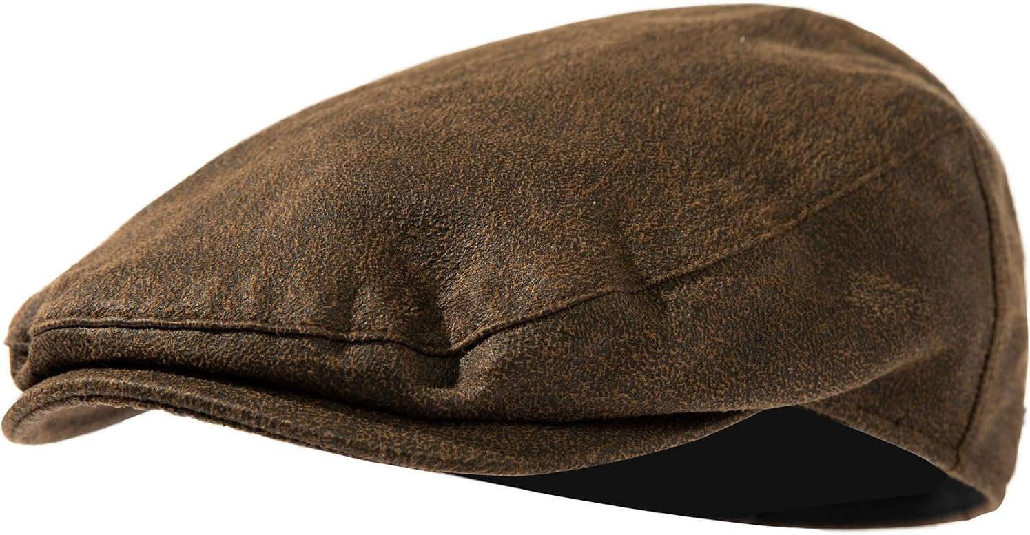 Mens Newsboy Flat Cap - Gatsby Irish Duckbill Cap for Golf Driving Waterproof & UPF 50