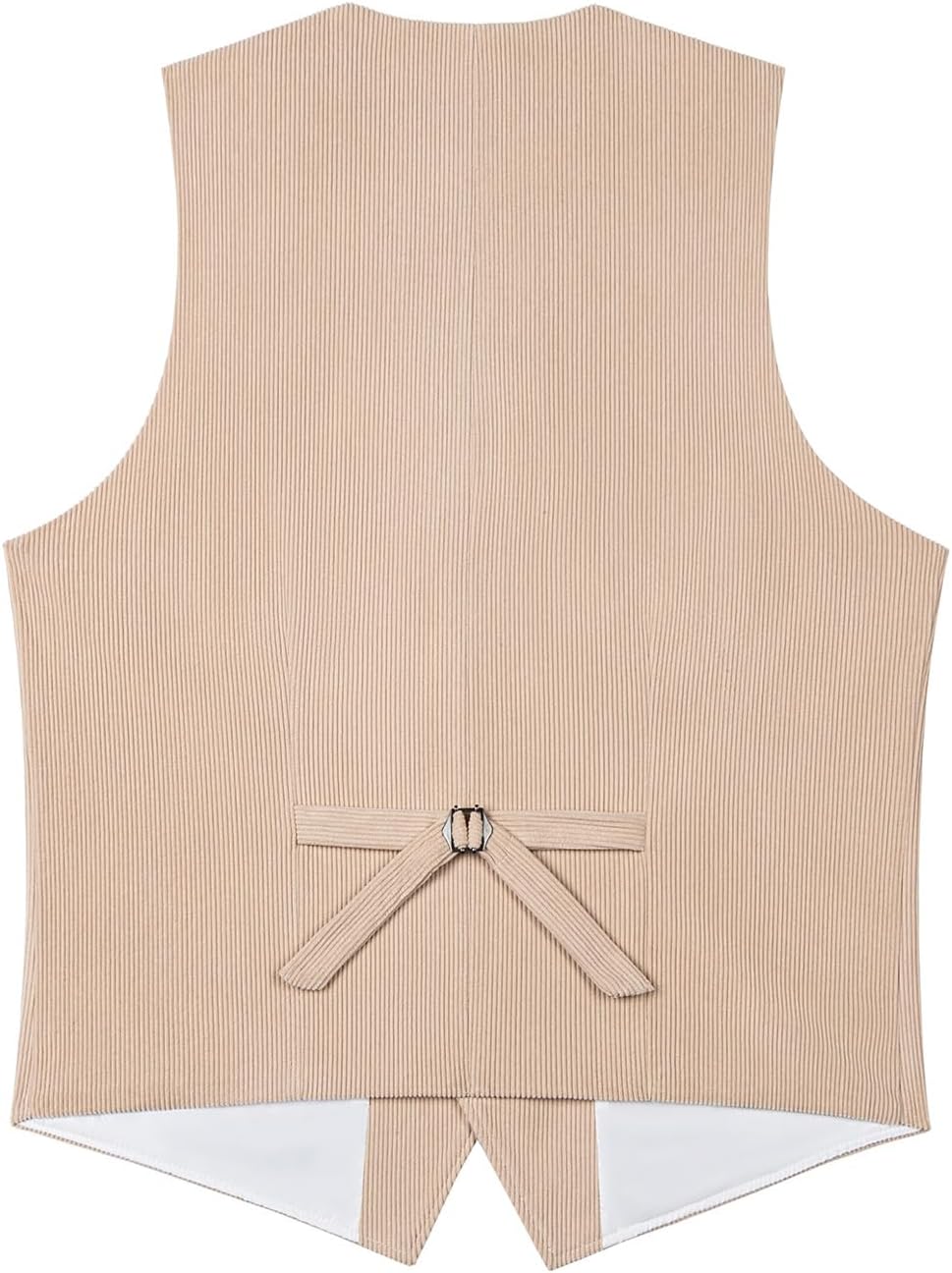 Men's Vintage Corduroy Suit Vest Casual V-Neck Dress Waistcoat - Image 2
