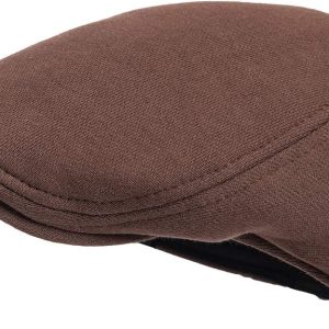 Men Cotton Newsboy Cap Soft Fit Cabbie Hat