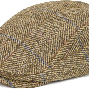 Men Wool Blend Flat Cap Tweed Newsboy Ivy Hat