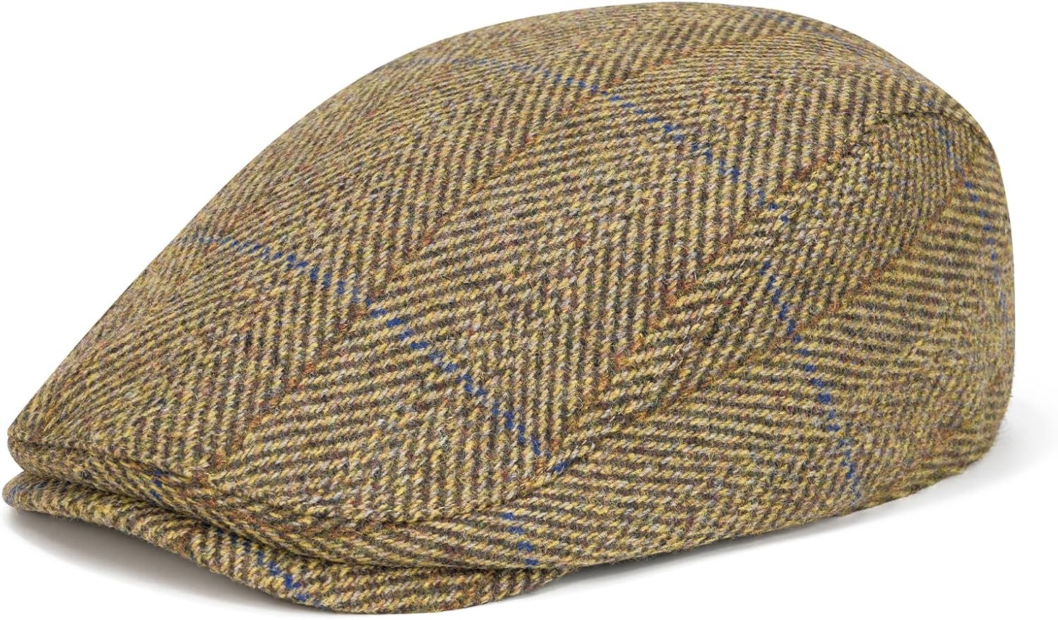 Men Wool Blend Flat Cap Tweed Newsboy Ivy Hat